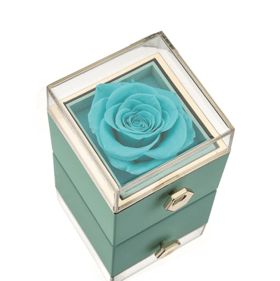 Eternal Rose Box With Engraved Necklace