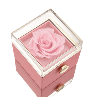 Eternal Rose Box With Engraved Necklace