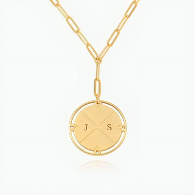 Personalized Compass Necklace